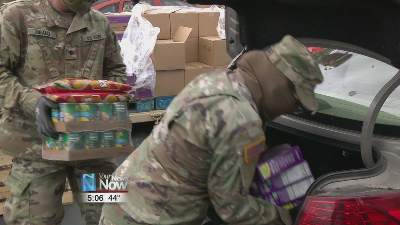 The United Way sponsors a food distribution in Van Wert